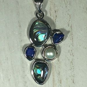 Abolene She’ll, Lapis Lazuli and Pearl‎ Pendant